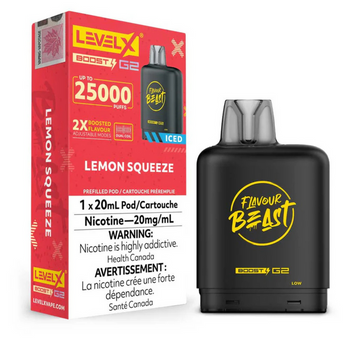 Flavour Beast Boost G2 Lemon Squeeze Iced Level X pod 20mg (Provincial)