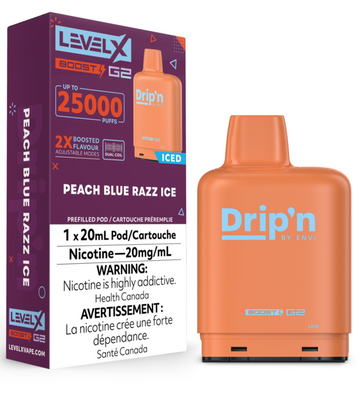 Drip’n G2 Peach Blue Razz Ice Level X pod 20mg (Provincial)