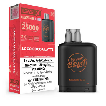 Flavour Beast Boost G2 Loco Cocoa Latte Level X pod 20mg (Provincial)