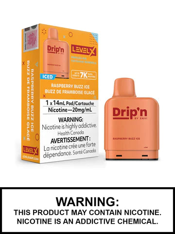 Gousse de glace Drip'n Raspberry Buzz Level X 20 mg