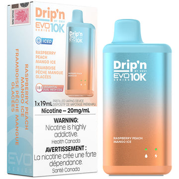 Drip’n EVO 10k Raspberry Peach Mango Ice 20mg/ml disposable