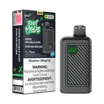 Saveur bête Dope Double Kiwi Iced 8K 20 mg/ml jetable (provincial)