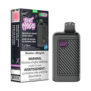 Flavour beast Grappling Grape Sour Apple Iced 8K 20mg/ml disposable (Provincial)
