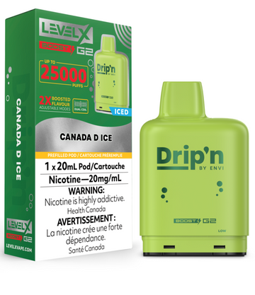 Drip'n G2 Canada D Ice niveau x pod 20 mg (provincial)