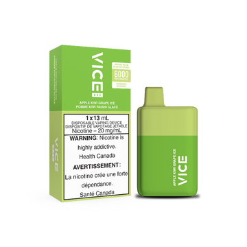 Vice Box 6000 Pomme Kiwi Raisin Glace 20mg/ml jetable