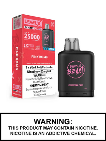 Flavour Beast Boost G2 Pink Bomb Iced Level X pod 20mg (Provincial)
