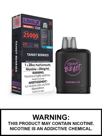 Flavour Beast Boost G2 Tangy Berries Iced Level X pod 20mg (Provincial)