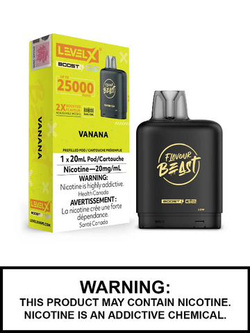 Flavour Beast Boost G2 Vanana Level X pod 20mg (Provincial)