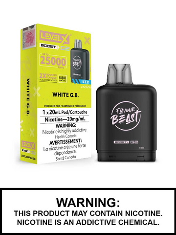 Flavour Beast Boost G2 White G.B Iced Level X pod 20mg (Provincial)