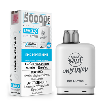 Flavour Beast Ultra G2 Epic Peppermint Iced Unleashed Level X pod 20mg 50k (Provincial)