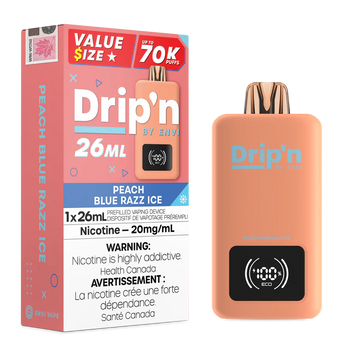 Drip’n 70k Peach Blue Razz Ice 20mg/ml disposable (Provincial)