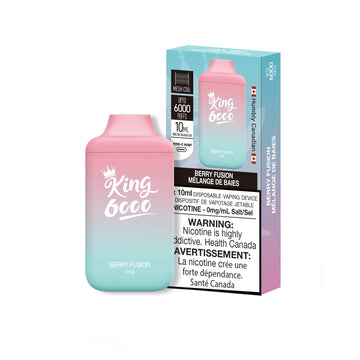 King vape 6000 Cool Berry Fusion 0mg/ml disposable (Provincial)