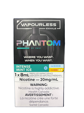 Phantom Vapourless by Envi 14k Intense Mint Ice 20mg/mL Disposable (Provincial)