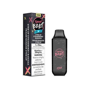 Flavour beast flow 4000 Str8 Up Strawberry Banana Iced 20mg/ml disposable (Provincial)