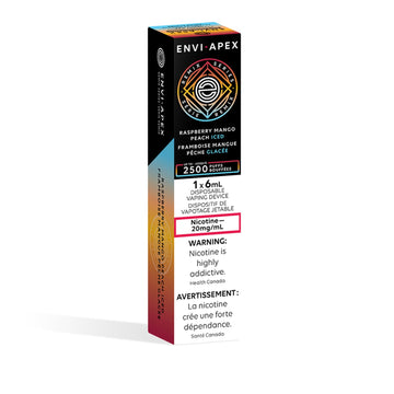 Envi apex framboise mangue pêche glacé 20 mg/ml jetable (provincial)