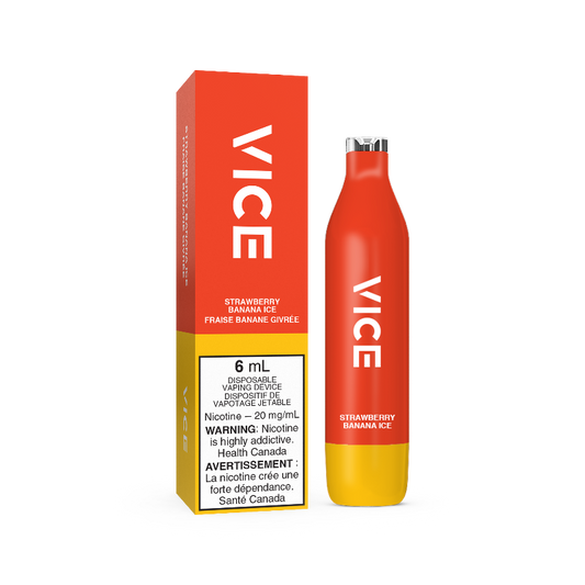 Vice 2500 Glace à la fraise et à la banane 20 mg/ml jetable