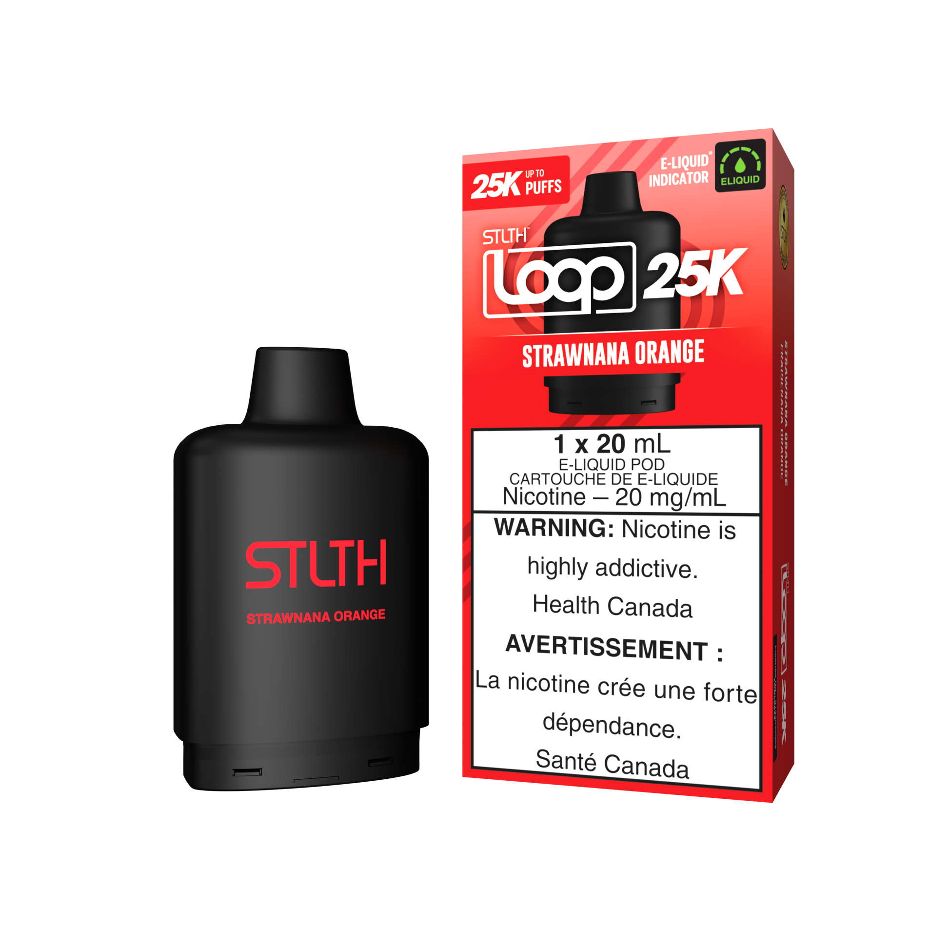 Stlth Loop pod 25k Strawanana Orange 20mg/ml (Provincial)