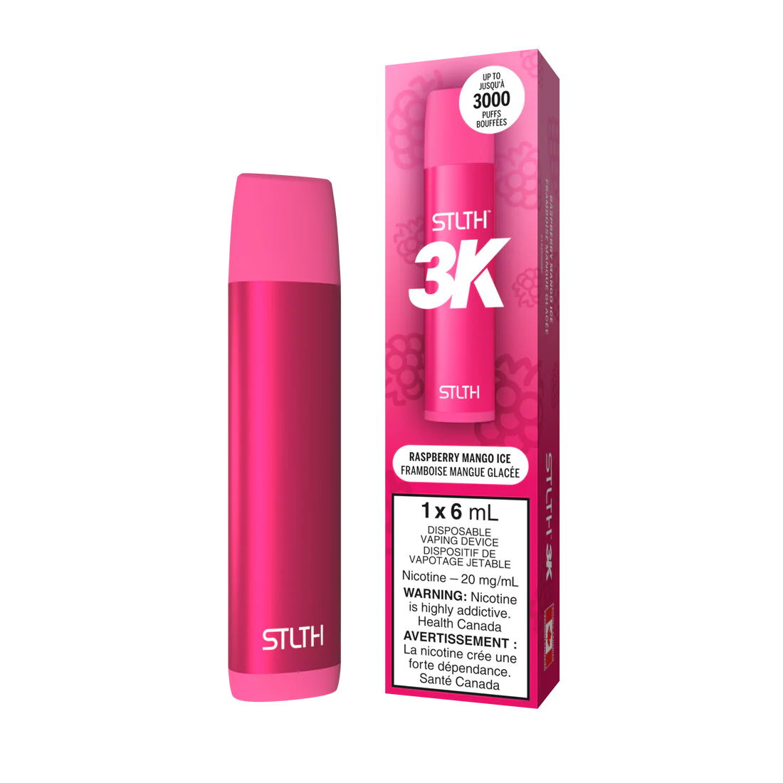 Stlth 3k Raspberry Mango Ice 20mg/ml disposable