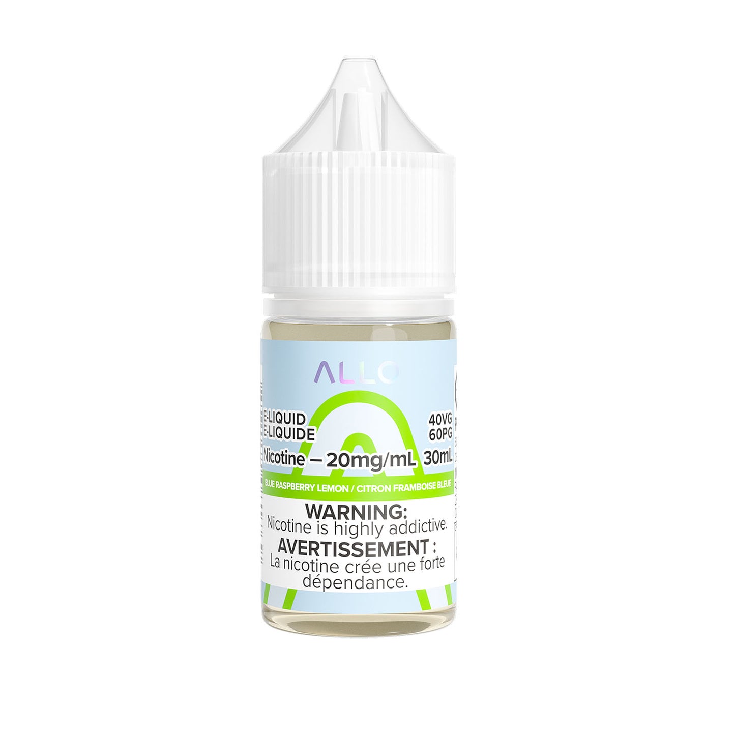 E-liquide Allo framboise bleue citron 20 mg/30 ml 