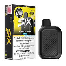 Flavour Beast SIX 24k Bussin Banana 20mg/ml Disposable (Provincial)