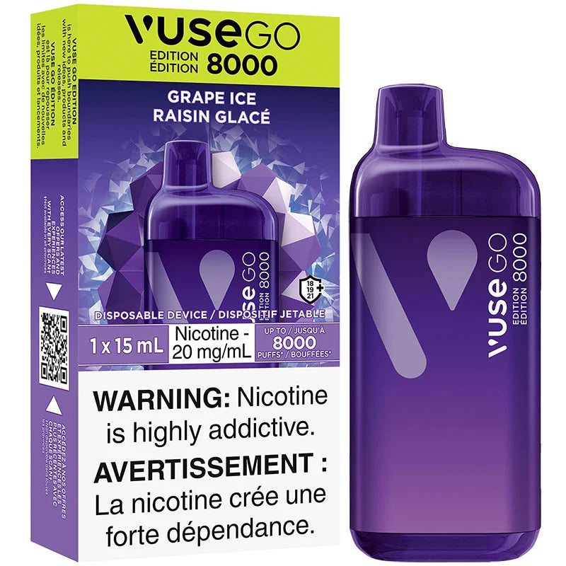 Vuse go 8000 Grape Ice 20mg/ml disposable (Provincial)