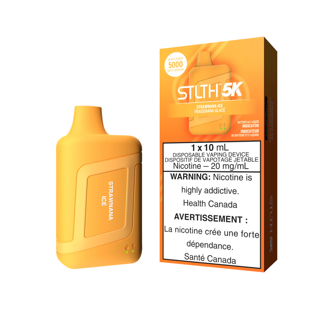 Boîte en acier 5k Strawnana Ice 20mg/ml jetable