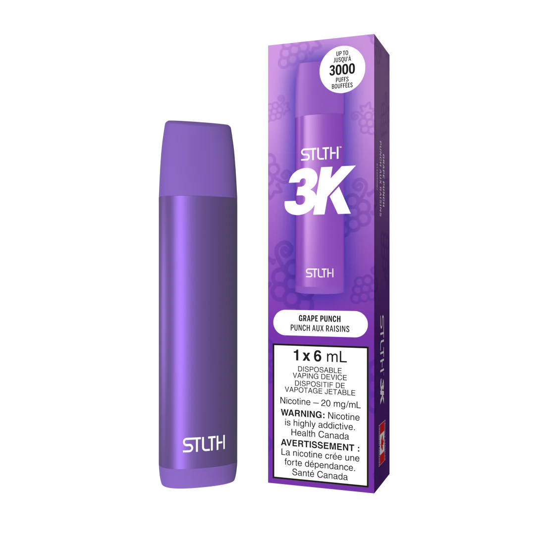 Stlth 3k Grape Punch 20mg/ml disposable