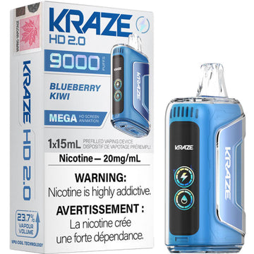 Kraze HD9K Myrtille kiwi 20 mg/ml jetable