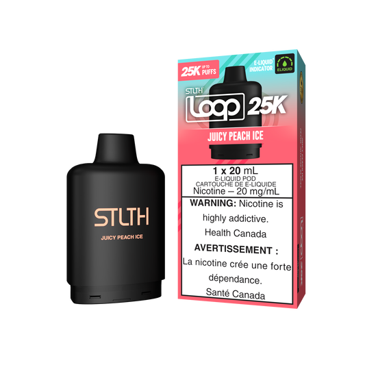 Gousse Stlth Loop 25k Pêche glacée juteuse 20 mg/ml (Provincial)