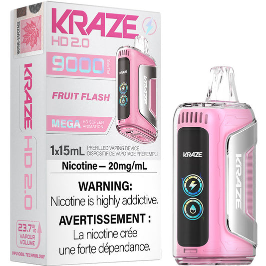 Kraze HD9K Fruit flash 20mg/ml disposable