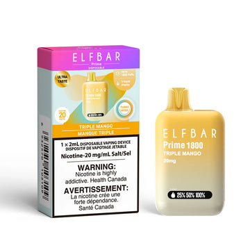 Elfbar Prime Triple Mango 1800 bouffées 20 mg/ml vape jetable (provincial)