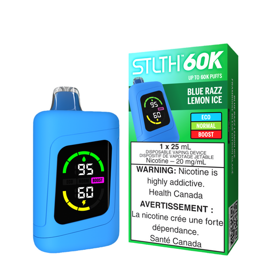 Stlth 60K Blue Razz Lemon Ice 20mg/mL Disposable (Provincial)