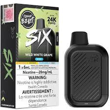Flavour Beast SIX 24k Wild White Grape 20mg/ml Disposable (Provincial)