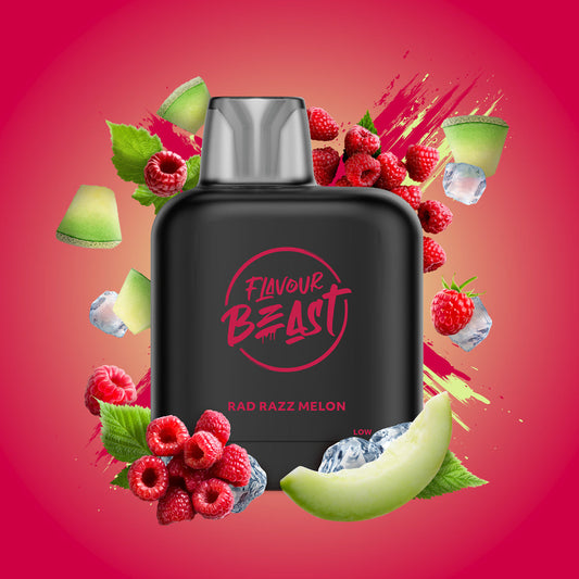 Flavour beast rad razz melon iced 7k level x 20mg pod