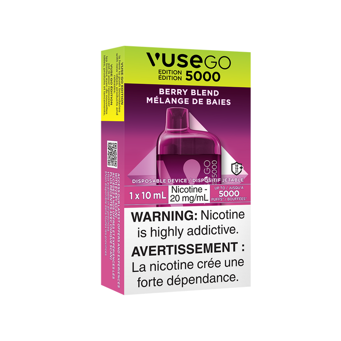 Mélange de baies Vuse go 5000 20 mg/ml jetable 