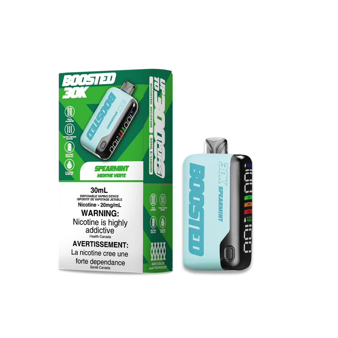 Boosted 30k Mint 20mg disposable(provincial)