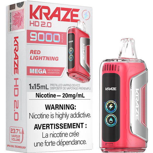 Kraze HD9K Red Lightning 20 mg/ml jetable