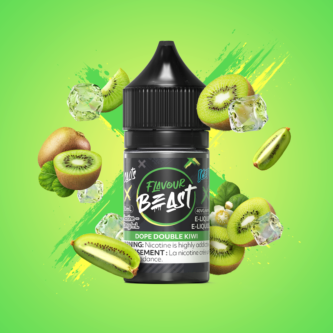 Saveur bête E liquide Dope double kiwi glacé 20mg/30ml