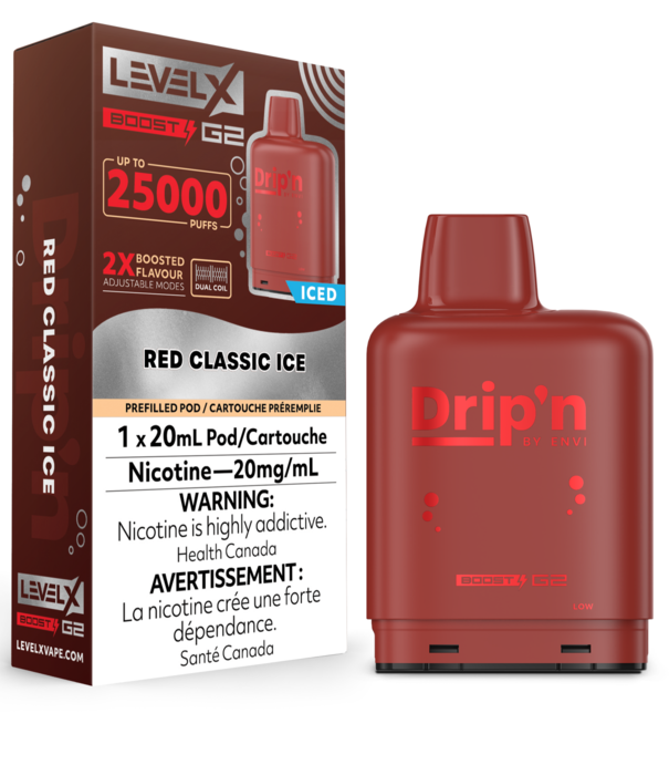 Drip’n G2 Red Classic Ice Level X pod 20mg (Provincial)