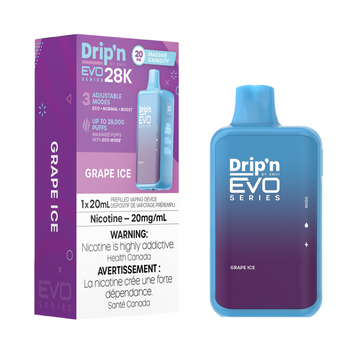 Drip’n EVO 28k – Grape Ice 20mg/ml disposable