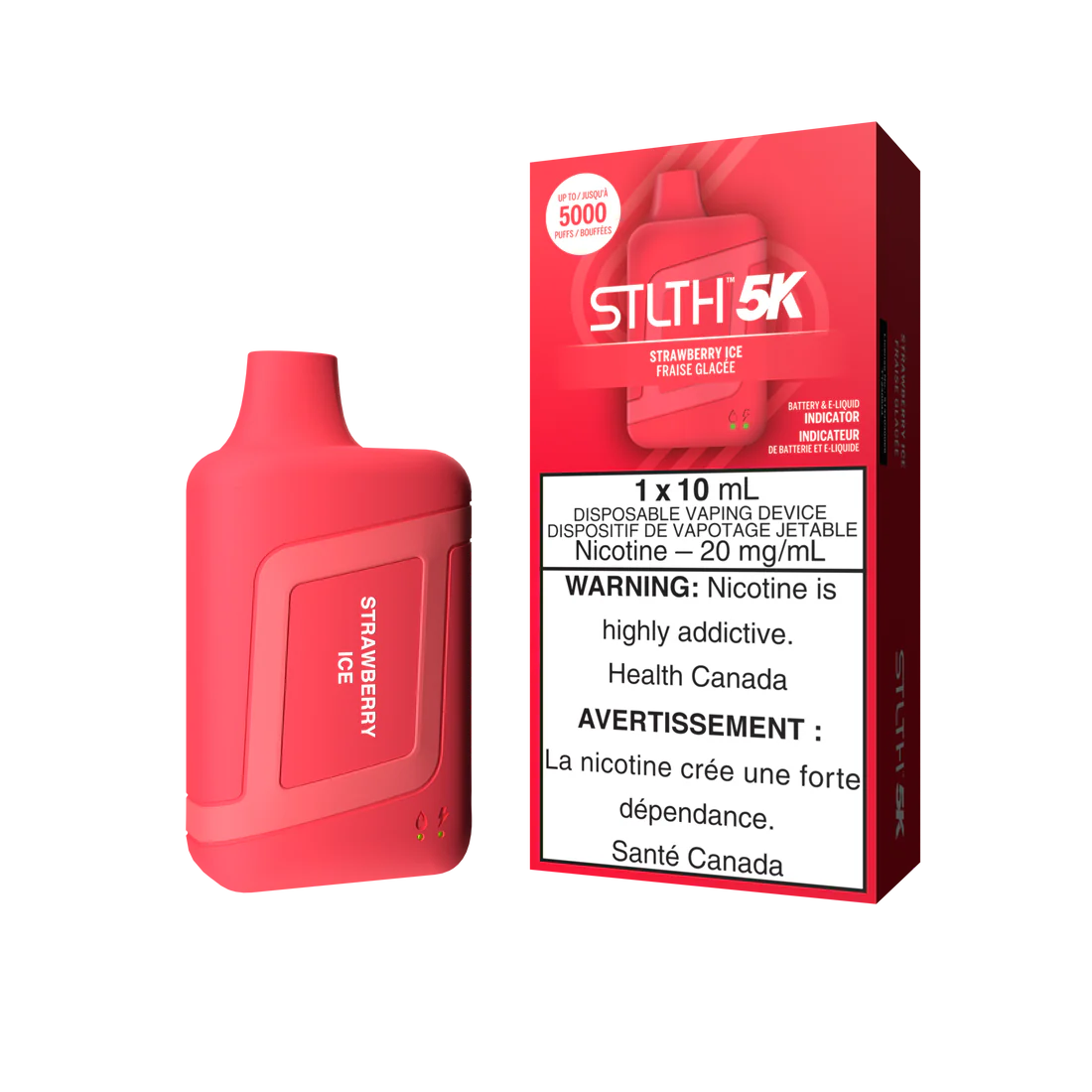 Stlth 5k Glace à la fraise 20 mg/ml jetable 