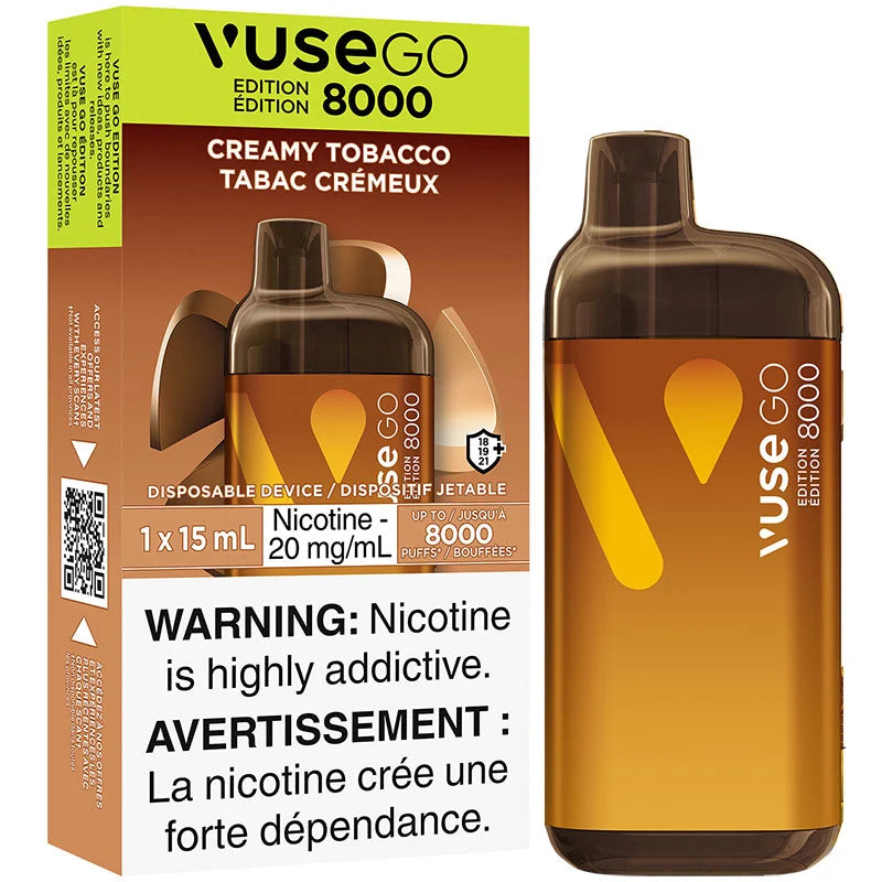 Vuse go 8000 Creamy Tobacco 20mg/ml disposable (Provincial)