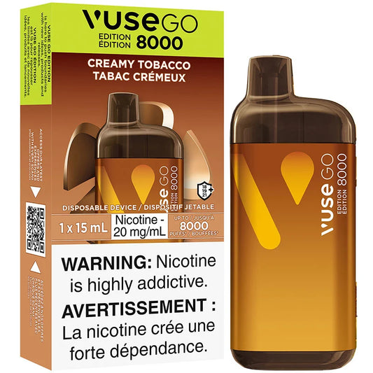 Tabac crémeux Vuse go 8000 20 mg/ml jetable