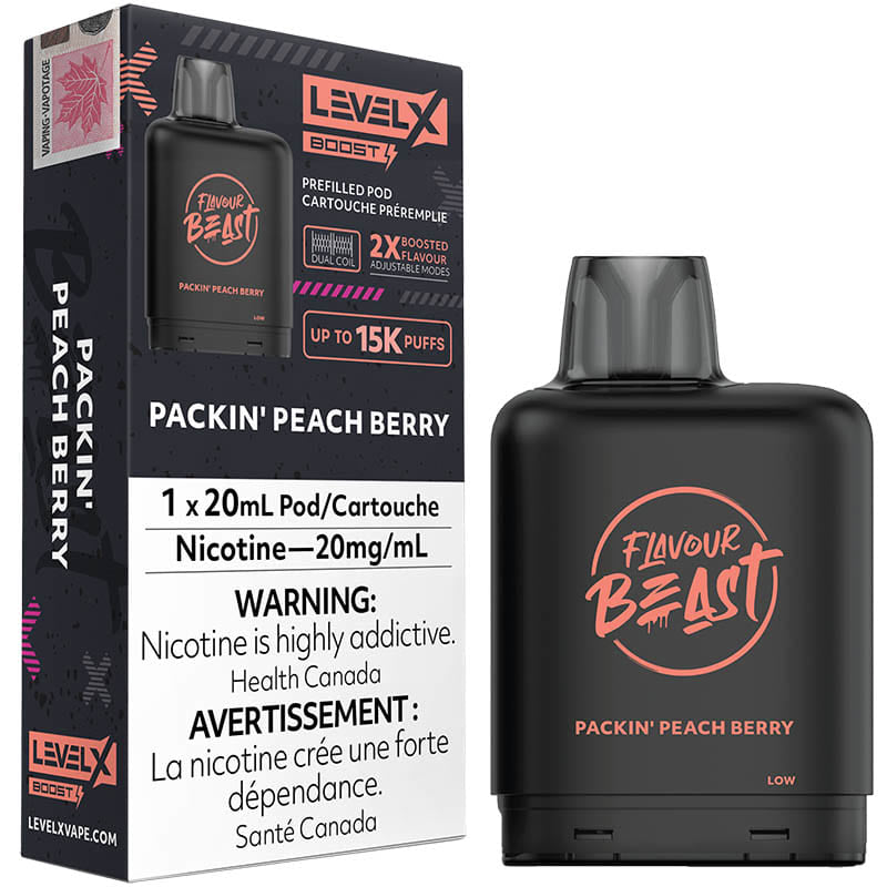 Flavour beast boost G2 Packin peach berry level x pod 20mg