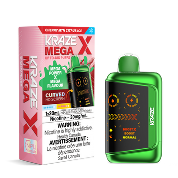 Kraze Mega X 48K Cherry MTN Citrus Ice 20mg/mL Disposable (Provincial)