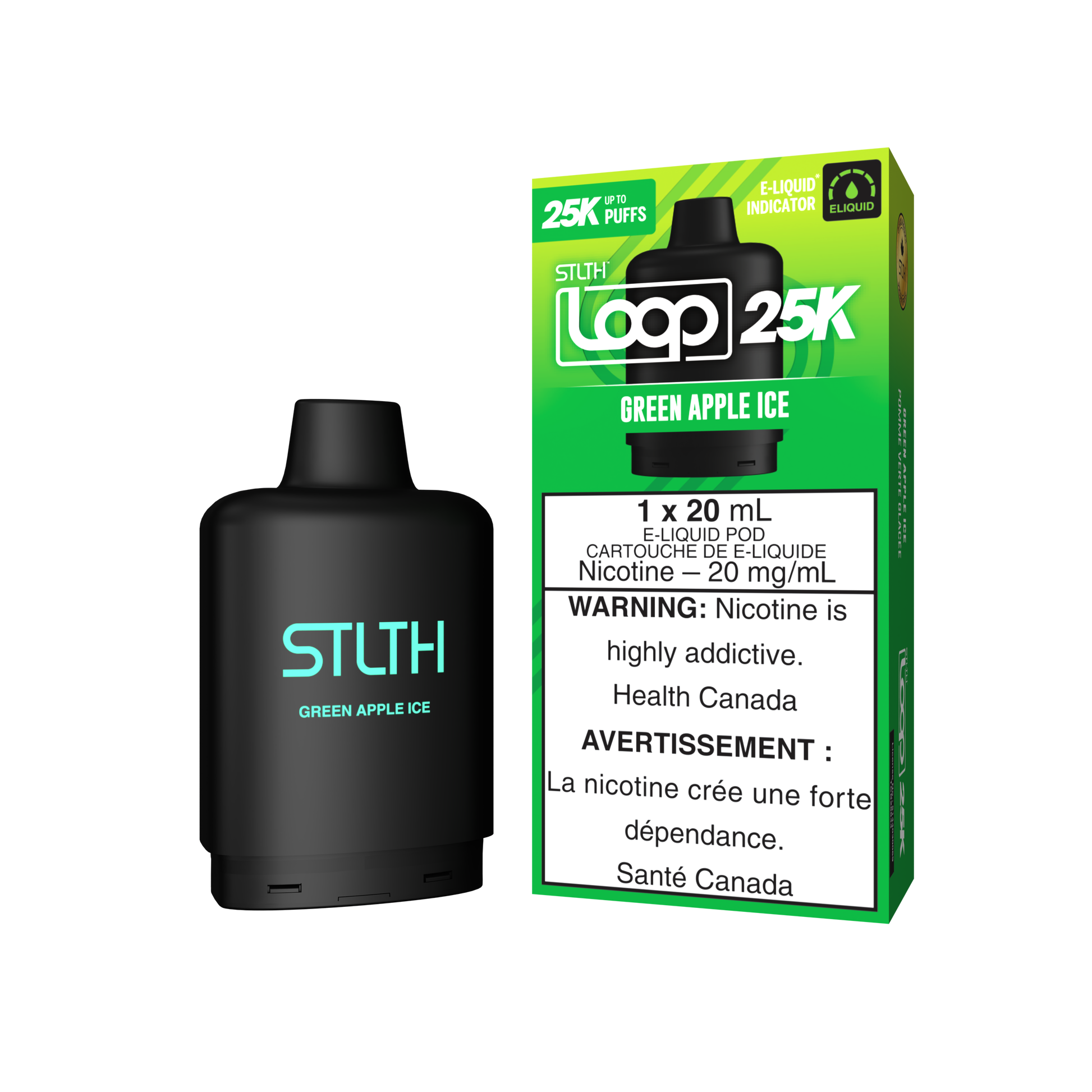 Stlth Loop pod 25k Green Apple Ice 20mg/ml (Provincial)