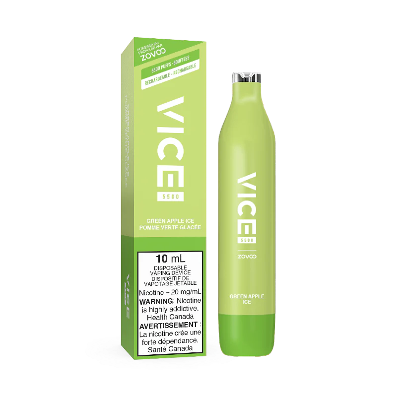 Vice 5500 Glace à la pomme verte 20 mg/ml jetable