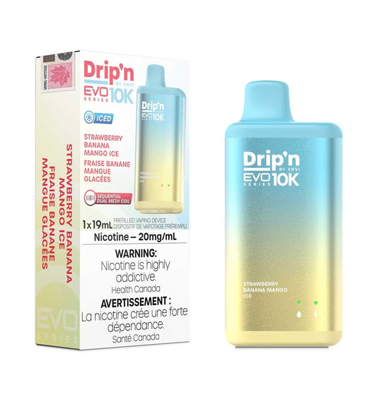 Drip’n EVO 10k strawberry banana mango ice 20mg/ml disposable