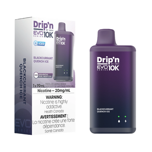 Drip’n EVO 10K Blackcurrant Quench Ice 20mg/ml disposable