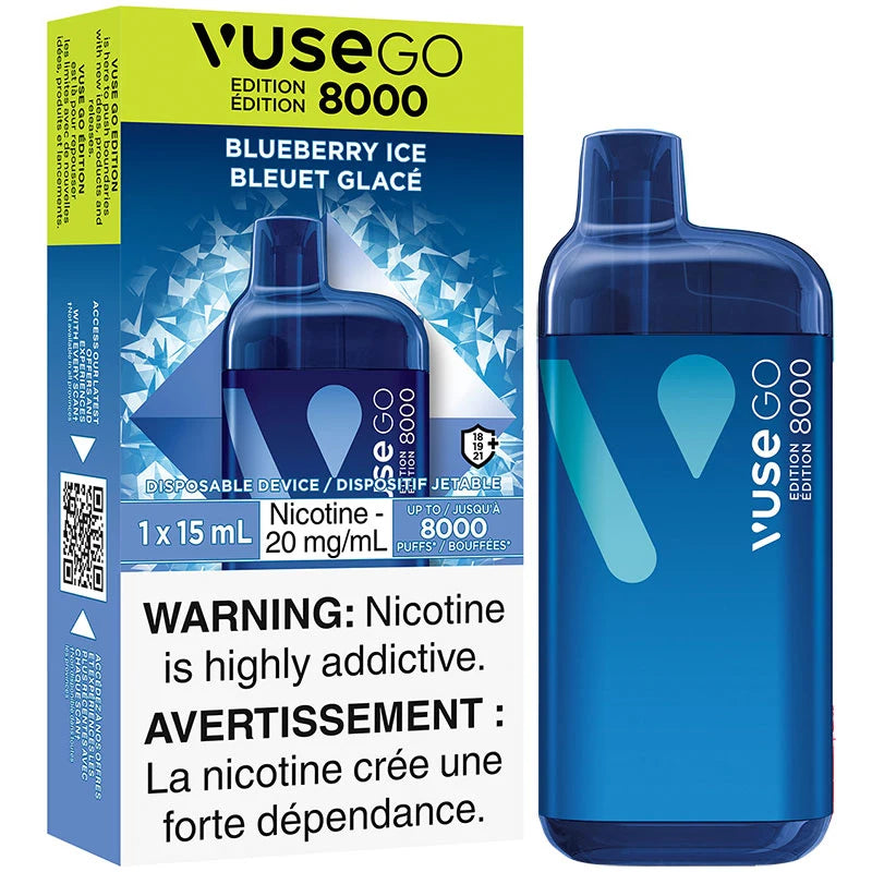 Vuse go 8000 Glace aux bleuets 8000 20 mg/ml jetable